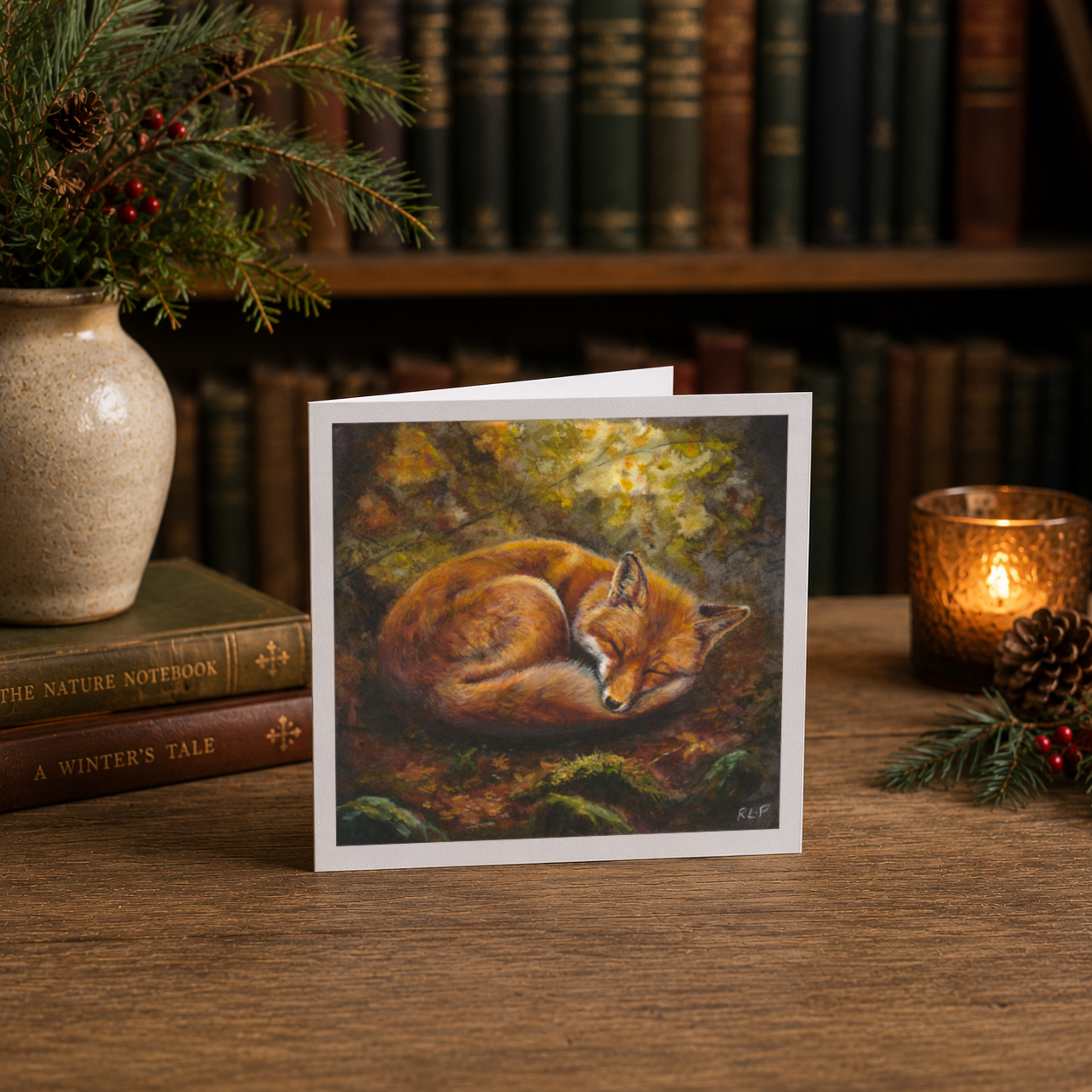 Sleeping Fox - Greeting Card