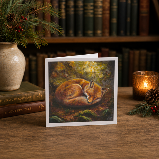 Sleeping Fox - Greeting Card