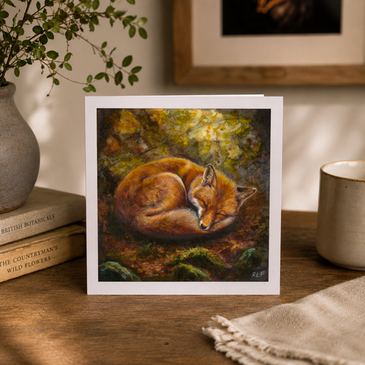 Sleeping Fox - Greeting Card
